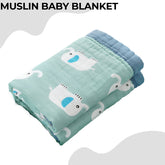 Baby Essential Multipurpose Blanket for Baby (Green)